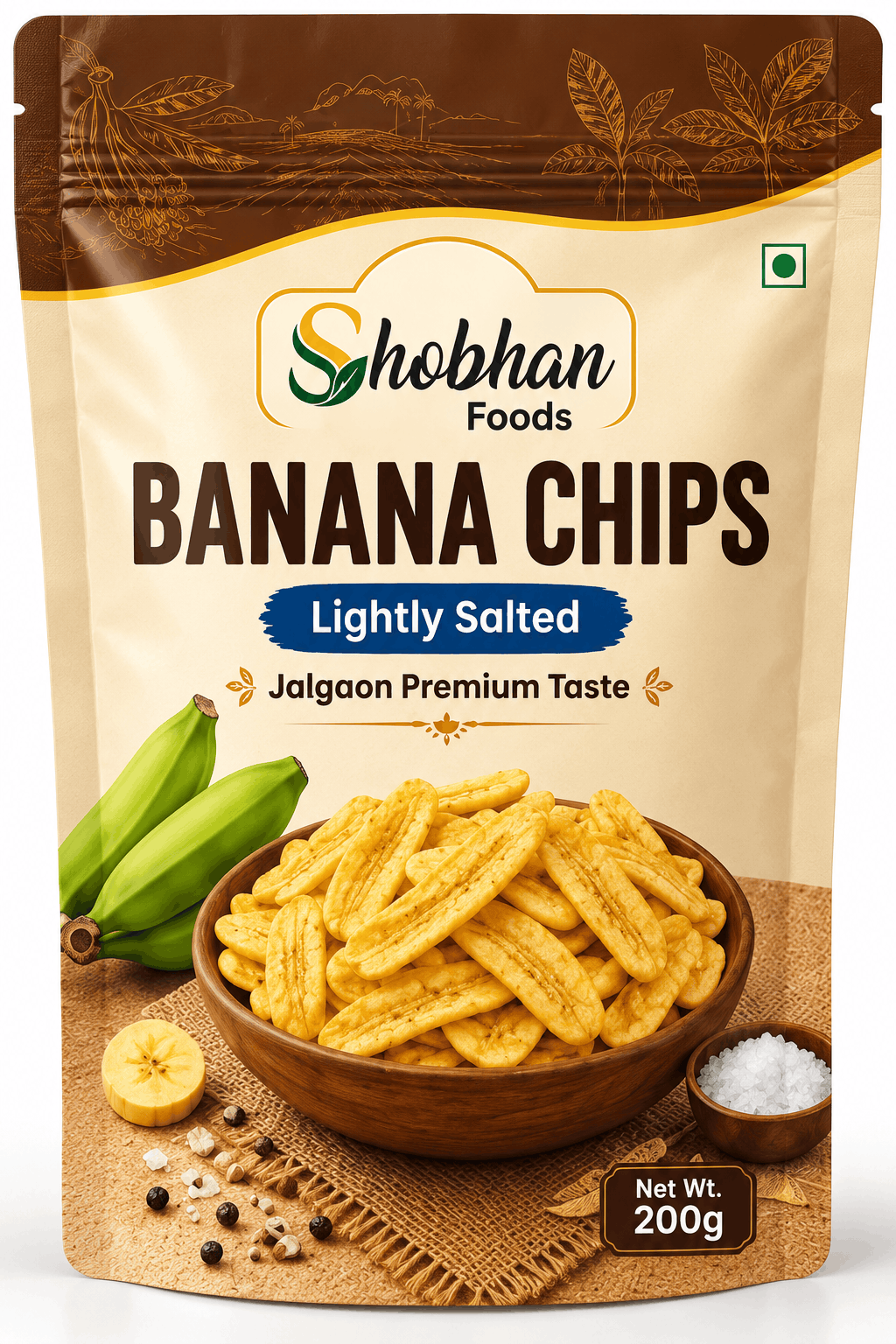 Shobhan Foods lightly salted banana chips