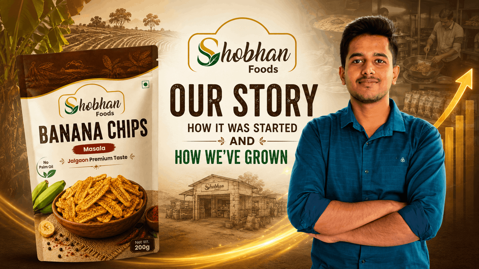 Banana chips manufacturing at Shobhan Foods