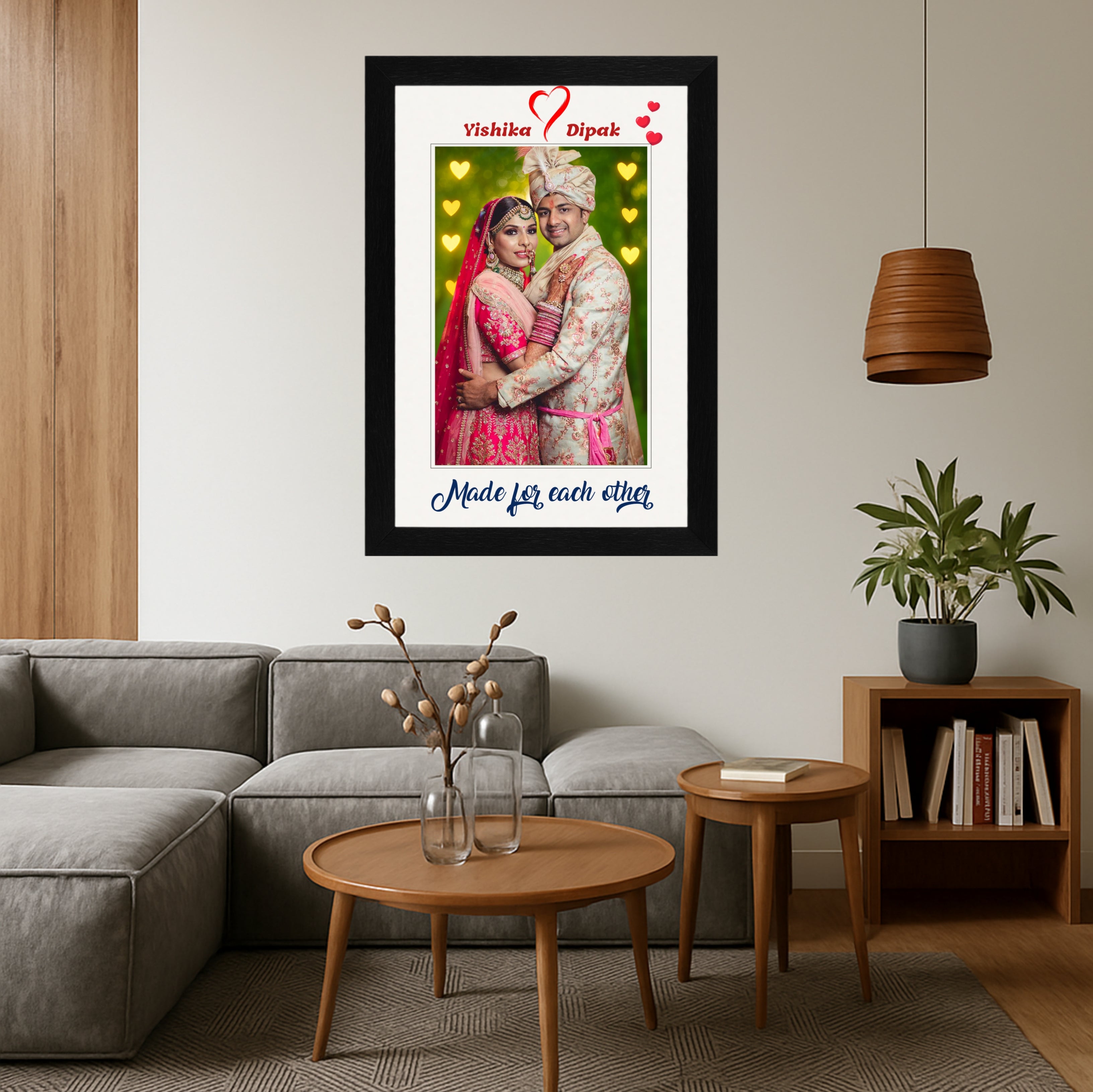 Personalised Custom Photo Frame for Wedding, Anniversary Gifts